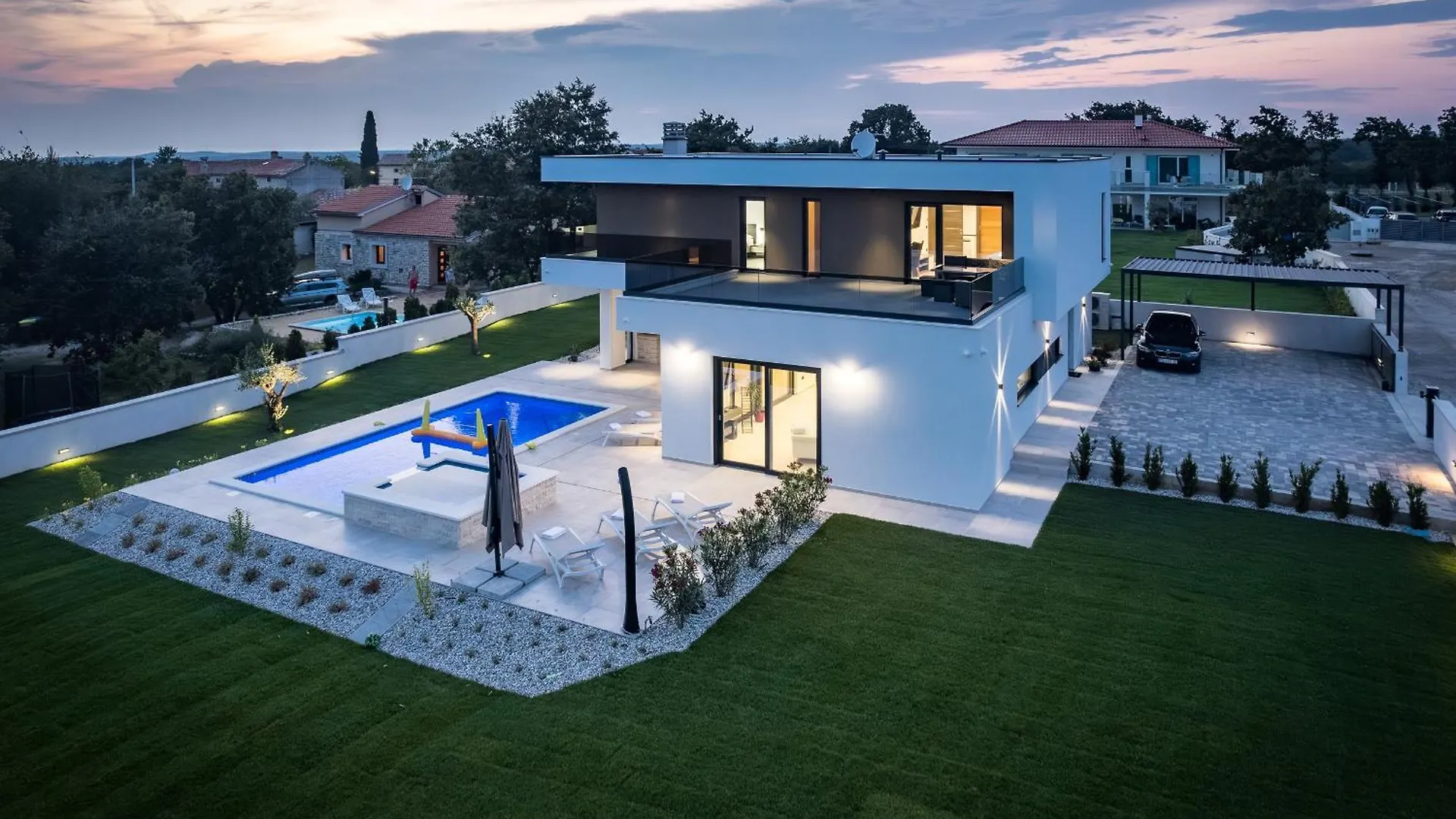 Villa Maem In Central Istria For Families With Sauna, Whirlpool & Sea View Juršići Horvátország